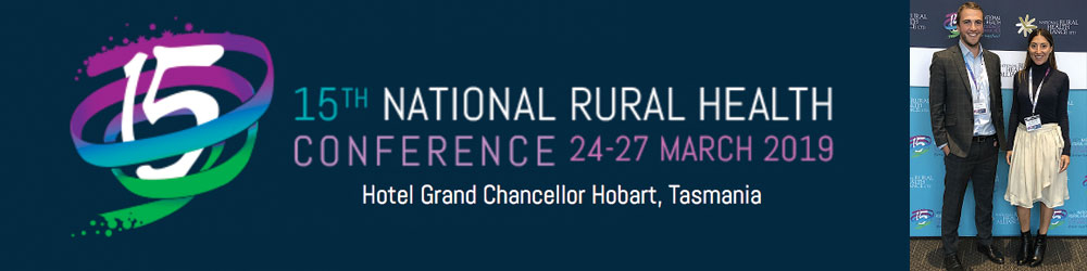 Thom and Amanda at the 15th National Rural Health Conference in Hobart, Tasmania